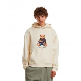 Суичър Mister tee Stacks On Stacks Bear hoodie - Beige (White Sand) суичър,мъжки,пуловери,mister,tee,stacks,on,stacks,bear,hoodie,beige,(white,sand)