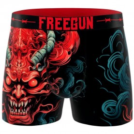 Боксерки Freegun FGPB06/1/BM/ONI boxers - Black (Black / Red) боксерки,мъжко,бельо,freegun,fgpb06,1,bm,oni,boxers,black,(black,red)