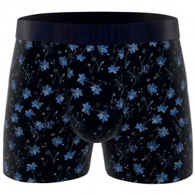 Боксерки Freegun Flowers boxers - Black (Black / Blue) боксерки,мъжко,бельо,freegun,flowers,boxers,black,(black,blue)