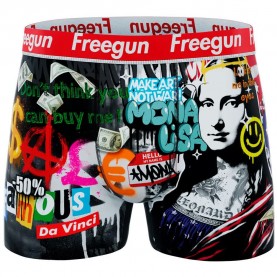 Боксерки Freegun Mona Lisa boxers - Multicolor (Multicolor) боксерки,мъжко,бельо,freegun,mona,lisa,boxers,multicolor,(multicolor)