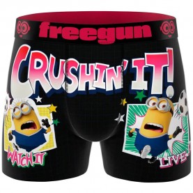 Боксерки Freegun Crushin´It boxers - Black (Pink / Black / Yellow) боксерки,мъжко,бельо,freegun,crushin´it,boxers,black,(pink,black,yellow)