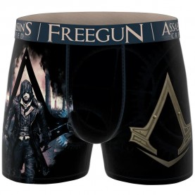 Боксерки Freegun FG/ASC7/1/BM/SYN boxers - Black (Black / Grey) боксерки,мъжко,бельо,freegun,fg,asc7,1,bm,syn,boxers,black,(black,grey)