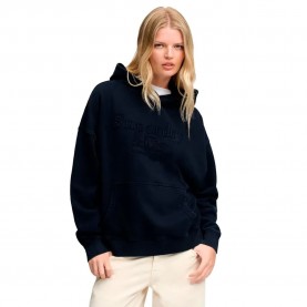 Суичър Superdry Company Logo Self Applique hoodie - Blue (Nautical Navy) суичър,дамски,блузи,superdry,company,logo,self,applique,hoodie,blue,(nautical,navy)