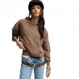 Суичър Superdry Oversized Applique hoodie - Brown (Chocolate Chip) суичър,дамски,блузи,superdry,oversized,applique,hoodie,brown,(chocolate,chip)