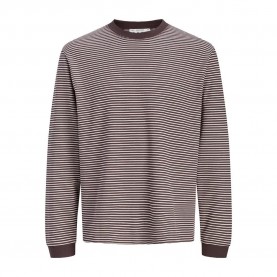 Тениска Jack & jones Barron Stripe long sleeve T-shirt - Brown (Chocolate Torte) тениска,мъжки,тениски,дамски,тениски,jack,&,jones,barron,stripe,long,sleeve,t,shirt,brown,(chocolate,torte)