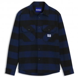 HUGO Ebolt 10282258 BLUE overshirt - Blue (Navy) мъжки,якета,дамски,якета,и,палта,hugo,ebolt,10282258,blue,overshirt,blue,(navy)