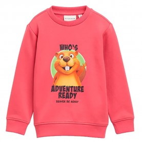 Блуза Tom tailor 1052457 sweatshirt - Pink (Berry Red) блуза,детски,блузи,tom,tailor,1052457,sweatshirt,pink,(berry,red)