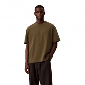 тениска,мъжки,тениски,дамски,тениски,calvin,klein,emblem,badge,relaxed,fit,short,sleeve,t,shirt,green,(olive,night)