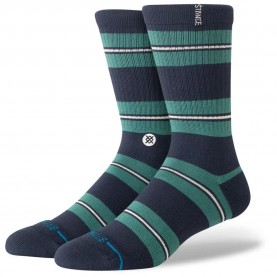 Чорапи Stance Caesar Stripe crew socks - Green чорапи,мъжки,чорапи,дамски,чорапи,stance,caesar,stripe,crew,socks,green
