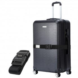куфар,vertical,studio,bergen,24,suitcase,black,incl.,free,luggage,strap