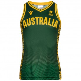 дамска,фланелка,баскетболни,потници,australia,basketball,macron,indigenous,women,jersey,green