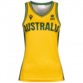 дамска,фланелка,баскетболни,потници,australia,basketball,macron,indigenous,women,jersey,yellow