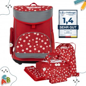Детска чанта MUWO Lil Flower Kids Schoolbag Set 5 pcs. детска,чанта,ученически,раници,muwo,lil,flower,kids,schoolbag,set,5,pcs.
