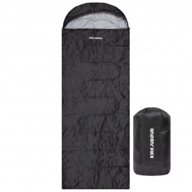 kirkjubØur®,søvn,outdoor,sleeping,bag,220,x,75,cm,15,°c,black