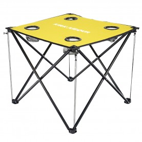 kirkjubØur®,solkatt,foldable,camping,table,ochre