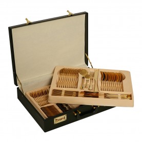 фитнес,оборудване,всичкото,фитнес,оборудване,banaru,design,cutlery,set,suitcase,72,pcs.,gold