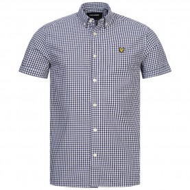 lyle,&,scott,gingham,men,short,sleeved,shirt