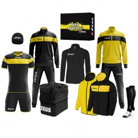 всички,футболни,облекла,zeus,apollo,football,kit,teamwear,box,12,pieces,black,yellow