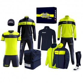 всички,футболни,облекла,zeus,apollo,football,kit,teamwear,box,12,pieces,navy,neon,yellow