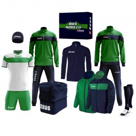 всички,футболни,облекла,zeus,apollo,football,kit,teamwear,box,12,pieces,navy,green