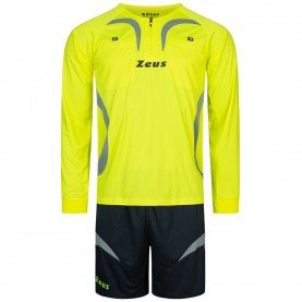 всички,футболни,облекла,zeus,men,referee,kit,jersey,and,shorts,neon,yellow