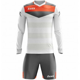 вратарски,ръкавици,и,облекло,всички,футболни,облекла,zeus,argo,goalkeeper,kit,long,sleeved,jersey,with,shorts,white,gray