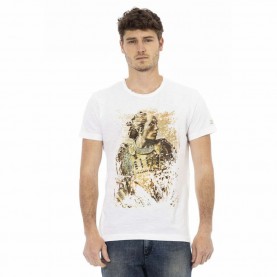тениска,мъжки,тениски,trussardi,action,men,round,neck,conqueror,t,shirt,white