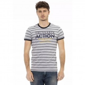 тениска,мъжки,тениски,trussardi,action,men,t,shirt,gray,navy
