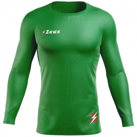 мъжки,облекла,за,бягане,zeus,fisiko,baselayer,top,long,sleeved,compression,shirt,green