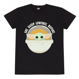 мъжка,тениска,star,wars:,the,mandalorian,eat,sleep,levitate,men,t,shirt