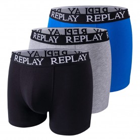 мъжки,боксерки,мъжко,бельо,replay,basic,cuff,logo,men,boxer,shorts,pack,of,3