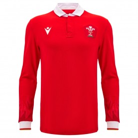 Wales WRU macron Rugby Men Long-sleeved Home Jersey ръгби,облекла,wales,wru,macron,rugby,men,long,sleeved,home,jersey