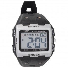 leandro,lido,sterpeto,unisex,sports,watch,silver,black