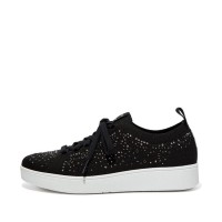 маратонки,fitflop,rally,ombre,crystal,knit,trainers,black