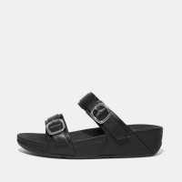 fitflop,lulu,adjustable,leather,sliders,black