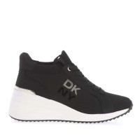 кецове,на,платформа,dkny,kasia,lace,up,wedge,trainers,black
