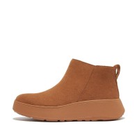 обувки,дамски,боти,fitflop,f,mode,suede,flatform,zip,ankle,boots,tan