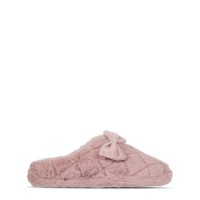 чехли,linea,faux,fur,bow,slipper,pink
