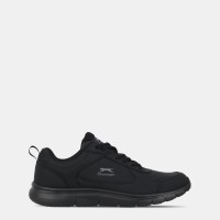 мъжки,маратонки,мъжки,маратонки,slazenger,force,mesh,trainer,mens,black,leath