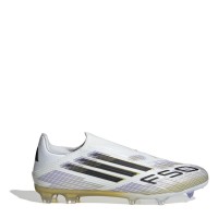 футболни,бутонки,adidas,f50,league,laceless,adults,firm,ground,football,boots,white,blk,gold