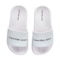 calvin,klein,jeans,junior,logo,sliders,white