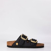 сандали,birkenstock,women's,arizona,big,buckle,textile,flat,sandals,black