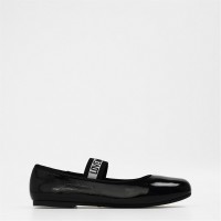 love,moschino,women's,logo,ballet,pump,black