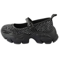 обувки,buffalo,women's,crystal,embellished,platform,mary,jane,ballet,pumps,black