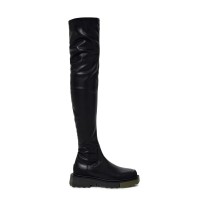 обувки,дамски,боти,off,white,thigh,high,boots,black,milit