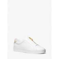 маратонки,michael,michael,kors,women's,keaton,zip,slip,on,trainers,white,gold