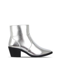 дамски,боти,be,you,metallic,western,boot,silver