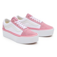 маратонки,vans,women's,old,school,platform,canvas,trainers,white,pink