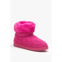 чехли,be,you,girls,cable,knit,slipper,boot,hot,pink