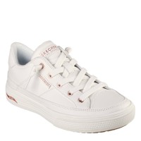 дамски,маратонки,дамски,маратонки,skechers,womens,arch,fit,arcade,low,top,trainers,white,rose,gold